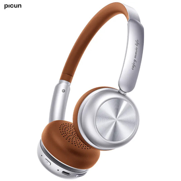Picun R2 Pro Wireless Headphones with ANC, 50 Hours Playtime, App Support, Custom EQ3 Sound, Music Controls, 80s 90s Throwback Design, Lightweight Audio Electronic Earbuds, traveling gadgets, Aesthetic Multicolor Headset Bluetooth Connection Retro