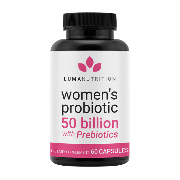 Luma Nutrition Probiotics for Women with Prebiotics - 50 Billion CFU - Formulated for Digestive, Immune & Feminine Support - 60 Capsules