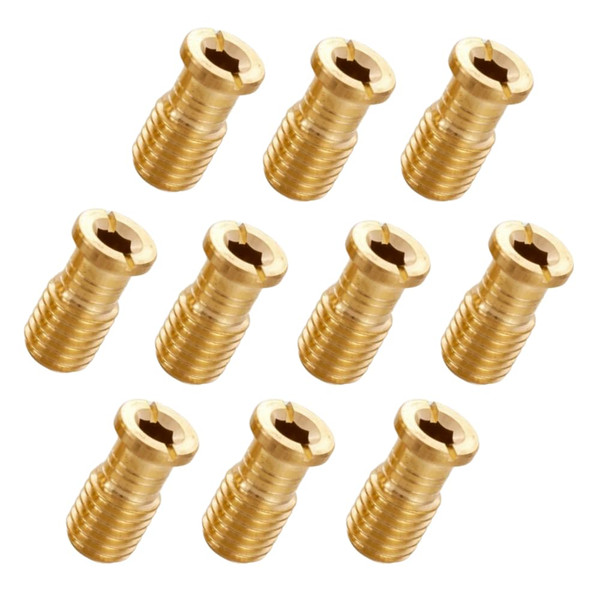 The Door Bull - 10 Pack Pool Cover Brass Anchor Head Screw Bolt for Pool Cover Anchors for Concrete, Pavers and Wood Deck