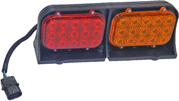 JAMMY LED Ag Light with 3-Wire Connector, Amber Warning + Red Tail Functions for Agricultural Machines and Farm Implemets (Right) JAMMY LED Ag Light with 3-Wire Connector, Amber Warning + Red Tail Functions for Agricultural Machines and Farm Implemets (Right)
