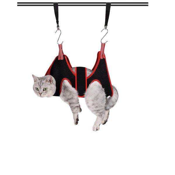 ATO-DJCX Cat Grooming Hammock Harness for Small Dogs,Pet Hammock Restraint Bag,Dog Grooming Sling for Trimming Nail and Ear/Eye Care(XS Size,6.5")