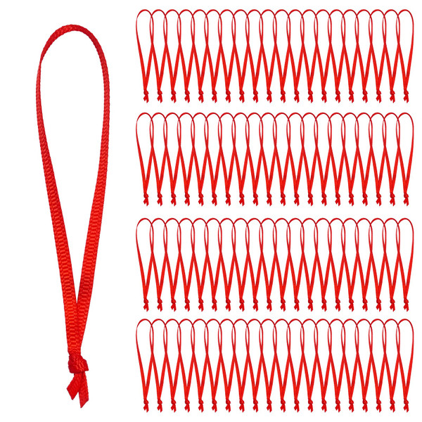 100 Pcs Christmas Ornament Ribbon Hangers, Thin Hand Tied Ornament Ribbon Loops