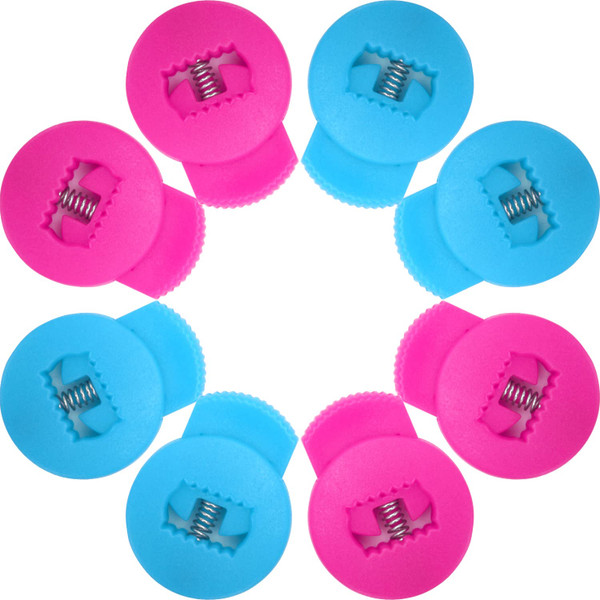 AliBall Glove Locks Baseball, Glove Lace Locks 8 Pack, Never Need Thying Knots Again, Fits All Baseball and Softball Gloves (Pink-Sky Blue)