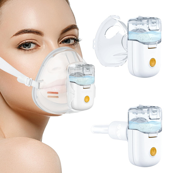 Nebulizer, Portable Nebulizer for Adults & Kids, Rechargeable Nebulizer with Handsfree Design for Lying Down Nebulization, Asthma Nebulizer for Respiratory Timely Help Nebulizer, Portable Nebulizer for Adults & Kids, Rechargeable Nebulizer with Handsfree Design for Lying Down Nebulization, Asthma Nebulizer for Respiratory Timely Help