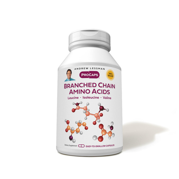 ANDREW LESSMAN Branched Chain Amino Acids 360 Capsules - Pure, Free-Form Essential BCAA Formula: Leucine, Isoleucine and Valine. Hypoallergenic. Easy-to-Swallow Capsules. No Additives.