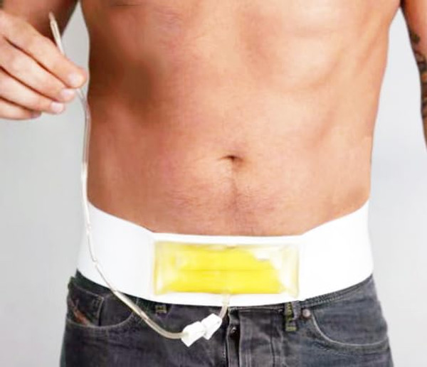 DAHE Urine Test Bag Abdominal Belt Concealed Urine Test Belt Portable Bag for Working Test Screen (Long)