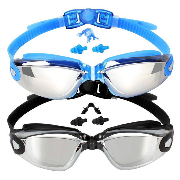 EverSport Swim Goggles Pack of 2 Swimming Goggles Anti Fog for Adult Men Women Youth Kids