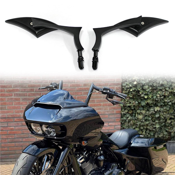 Black Motorcycle Sportster Mirrors for Harley Road King Street Electra Glide Road Glide Dyna Softail Rearview 1982-2018 2019 2020 Black Motorcycle Sportster Mirrors for Harley Road King Street Electra Glide Road Glide Dyna Softail Rearview 1982-2018 2019 2020