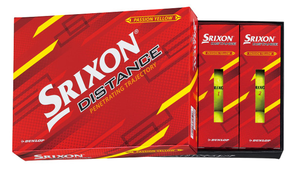 Dunlop SRIXON DISTANCE9 2022 Model 1 Dozen (12 Pieces), Passion Yellow