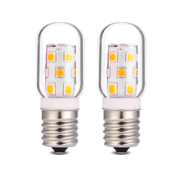 LED Appliance Microwave Light Bulb Over Stove Replacement 40W Incandescent for Refrigerator, Under Range Hood E17 Intermediate Base 3W 360lm dimmable Warmwhite 5000K Pack of 2¡­