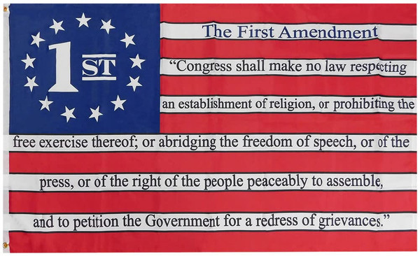 The 1st First Amendment Betsy Ross 3'x5' 3 Foot x 5 Foot Rough Tex 100D Printed Polyester Flag