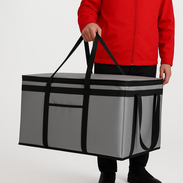 musbus insulated catering bag 22x14x13 Very heat XXXL Insulated Food Delivery Bag Cooler Bags Keep Food Warm Catering Therma for doordash cooler bags therma shopper accessories hot Gray Pizza