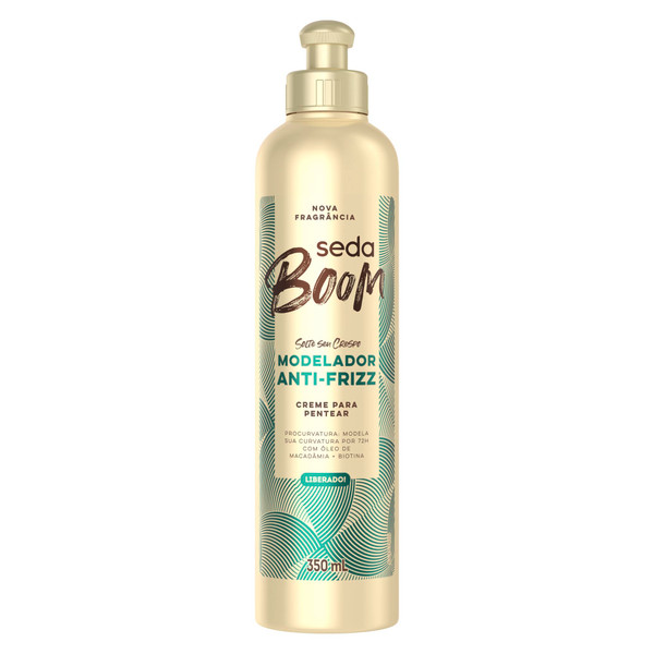 Seda - Linha Boom - Creme para Pentear Modelador Antifrizz 350 Ml - (Boom Collection - Antifrizz Styling Combing Cream 11.83 Fl Oz)