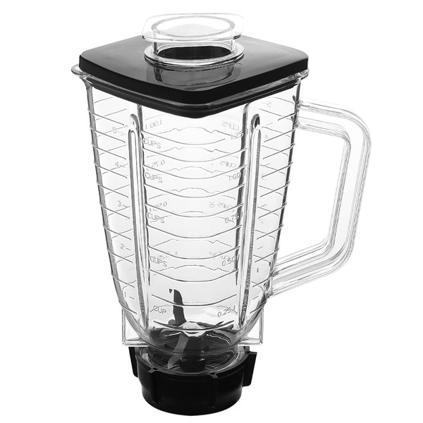 Joyparts Replacement parts 5-Cup Square Plastic Jar With Lid,Compatible with Oster Blenders