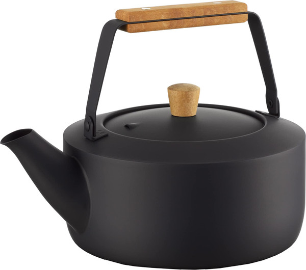 Miyazaki Seisakusho CHA-12 Tea Kettle, Large, 0.6 gal (2.0 L), Black, IH Compatible