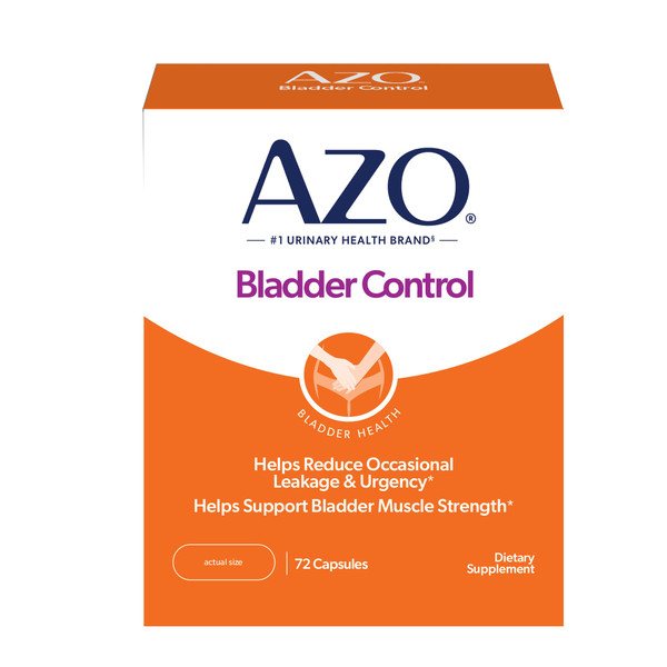 AZO Bladder Control with Go-Less Daily Supplement | Helps Reduce Occasional Urgency, leakage due to laughing, sneezing and exercise††† | 72 Capsules AZO Bladder Control with Go-Less Daily Supplement | Helps Reduce Occasional Urgency, leakage due to laughing, sneezing and exercise††† | 72 Capsules