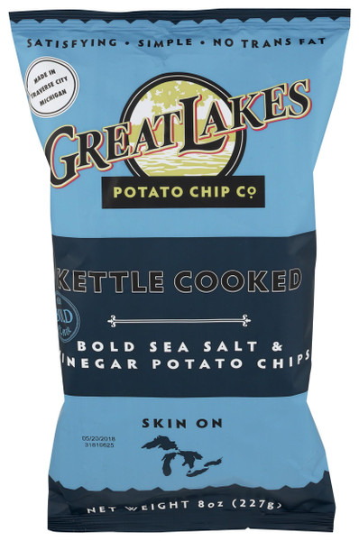 GREAT LAKES POTATO CHIPS Salt and Vinegar Potato Chips, 8 OZ GREAT LAKES POTATO CHIPS Salt and Vinegar Potato Chips, 8 OZ