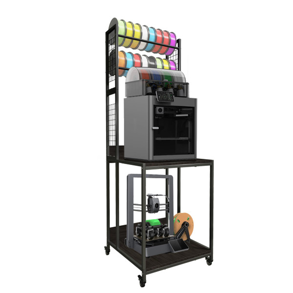 ARTINRACK 3D Printer Stand with Double Layer 3D Printer Filament Storage Rack, TR22 Heavy Duty Mobile Printer Table with Wheels for Studio Office Storage and Organization
