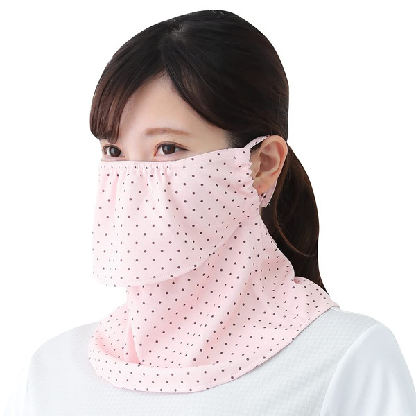 YAKeNU UV CUT MASK, Fabric Face Cover for Outdoor, Breathable Neckwear, Yake-nu (596 Pink)