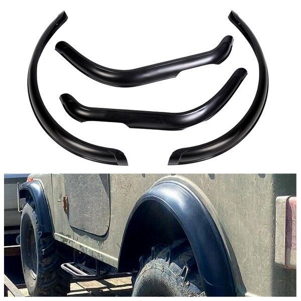 Kojem Fender Flare Kit Compatible with 1955-1986 Jeep CJ CJ5 CJ7 Factory Style Front and Rear 4Pcs Mudguard
