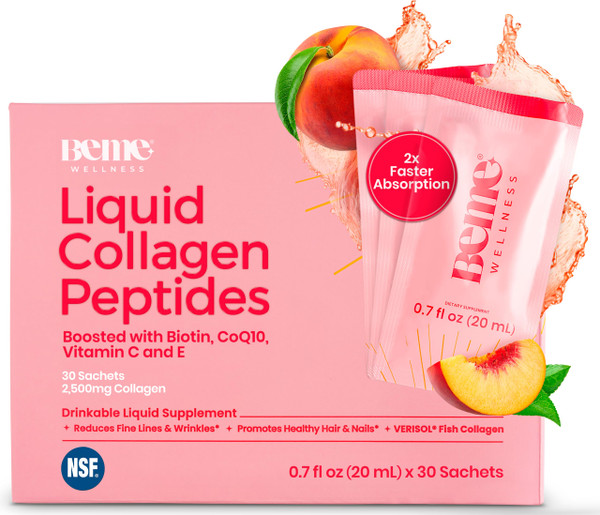BeMe BeRadiant Liquid Collagen Peptide for Hair, Skin & Nails with 2X Faster Absorption – Clinically Tested – 2500mg Verisol® Hydrolyzed Collagen Supplements for Women with Biotin, CoQ10 & Vitamin C BeMe BeRadiant Liquid Collagen Peptide for Hair, Skin & Nails with 2X Faster Absorption – Clinically Tested – 2500mg Verisol® Hydrolyzed Collagen Supplements for Women with Biotin, CoQ10 & Vitamin C