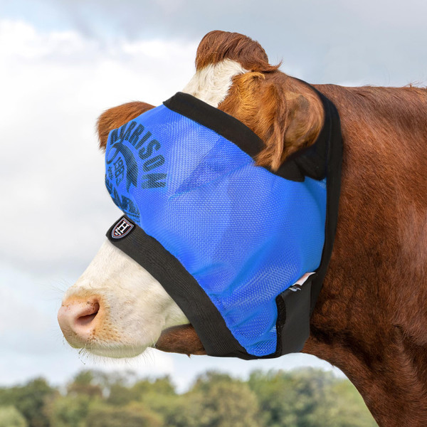 Harrison Howard Cattle Livestock Fly Mask Breathable Mesh Padded Edging with Fun Patterns Large Spacing Forelock Opening Design Adjustable Fit for Cattle Print Blue Harrison Howard Cattle Livestock Fly Mask Breathable Mesh Padded Edging with Fun Patterns Large Spacing Forelock Opening Design Adjustable Fit for Cattle Print Blue