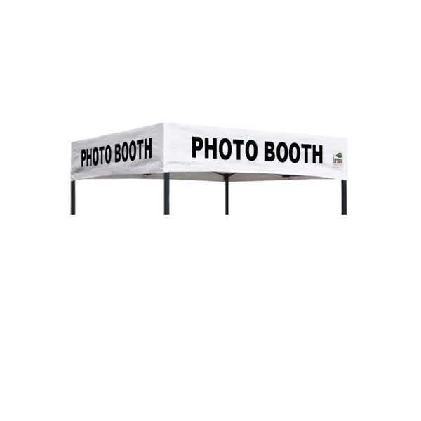 Eurmax USA Printed 5x5 Photo Booth Flat Replacement Canopy Top (White)