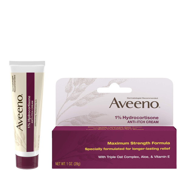Aveeno 1% Hydrocortisone Anti Itch Cream, Maximum Strength Aveeno 1% Hydrocortisone Anti Itch Cream, Maximum Strength