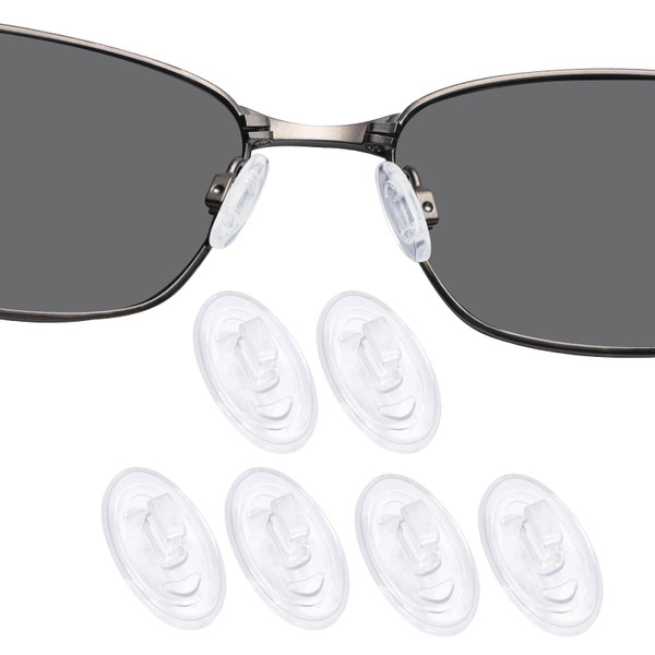 DROGO 3 Pairs Soft Silicone Replacement Nose Pads for Maui Jim Baby Beach/Kahuna/Kawika/Mahina/Wiki Wiki; for Oakley WireTap/Whisker/Crosshair 2.0 OO4044/Half Wire 2.0 Eyeglasses/Sunglasses