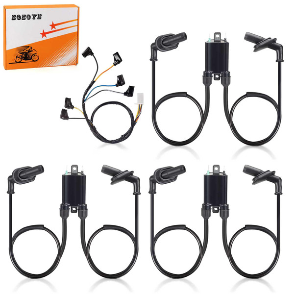 Ignition Coil + Cap + Sub-Wire for Honda Gl1500 Gold Wing 1500 Valkyrie 1500 1989-2000