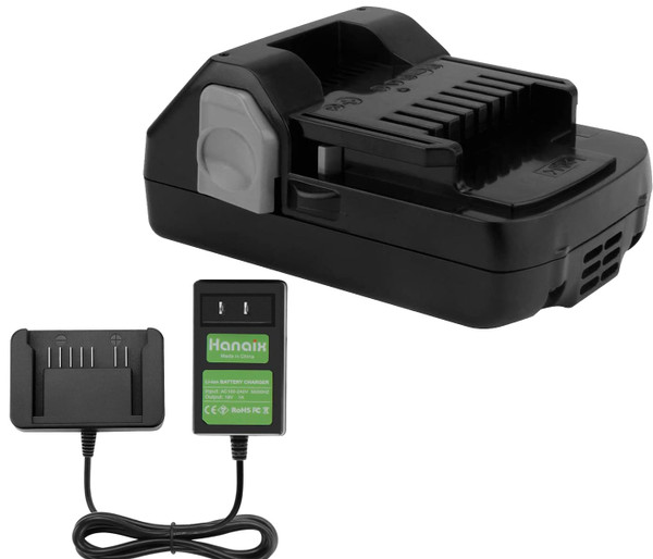Hanaix 3.0Ah 18V Battery and Charger Set for Hitachi BSL1815X BSL1815S BSL1830 BSL1830C 330139 330557 339782 Replacement Battery Hanaix 3.0Ah 18V Battery and Charger Set for Hitachi BSL1815X BSL1815S BSL1830 BSL1830C 330139 330557 339782 Replacement Battery