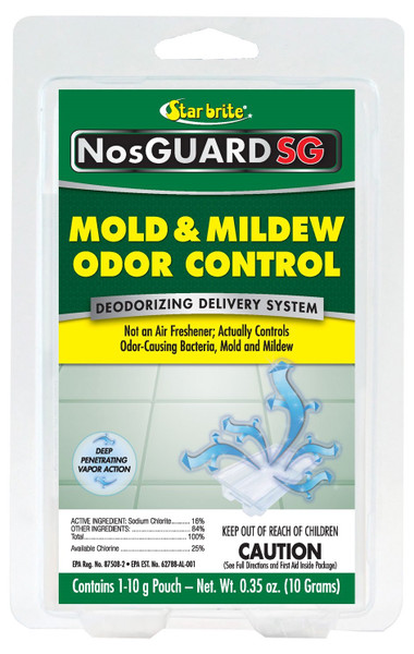 STAR BRITE Mold & Mildew Odor Eliminator - 10 Grams - ClO2 Gas Generator - Powerful Chlorine Dioxide Vapor - Long-Lasting Odor Control - Ideal for Homes, Boats & Commercial Spaces (122010)