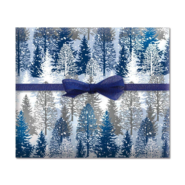 Current Snowy Trees Christmas Rolled Wrapping Paper - Premium Jumbo 23-Inch x 32-Foot Gift Wrap Roll, 61 Square Feet Total