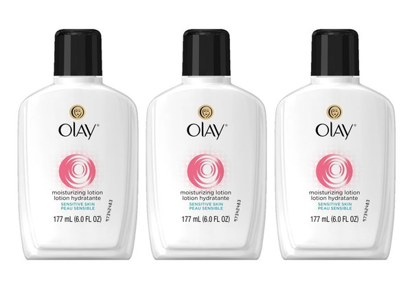 Face Moisturizer by Olay, 12-Hour Hydration with Aloe, Moisturizing Facial Lotion for Sensitive Skin - 6 Oz (Pack of 3) Packaging may Vary