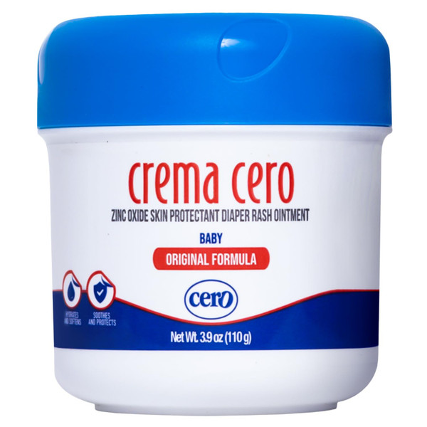 Diaper Rash Cream with Zinc Oxide for Babies – Crema Cero 3.9 oz | Fast Relief Ointment, Protective Barrier | Paraben-Free, Gentle for Newborns & Sensitive Skin
