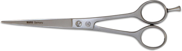 Mars Professional Stainless Steel Curved Scissors Shears, Nickel Finish,7" Length