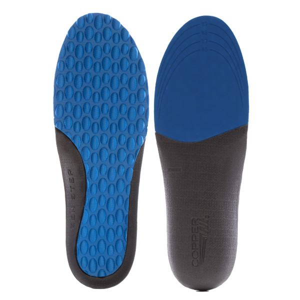 Copper Fit Men's Zen Step Comfort Insole, Size 8-14 Blue Copper Fit Men's Zen Step Comfort Insole, Size 8-14 Blue