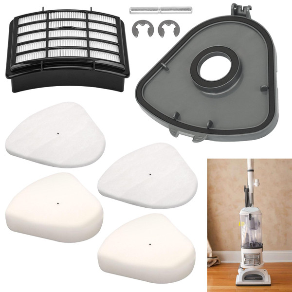 Vacuum Dust Bucket Cover & Filters Replacenent for Shark Navigator Lift Away NV350 NV351 NV352 NV356E S2 NV360 NV355 NV356 NV357 NV358 NV353 UV440 UV490 UV500 UV540 UV550 Vacuum Replace 115FFJ XFF350