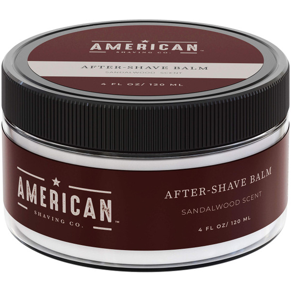 American Shaving Co. After Shave Balm for Smooth (Sandalwood Scent), Soothes and Moisturizes Face After Shaving, Treats Redness & Razor Burn, Post Shave Lotion 4 Oz