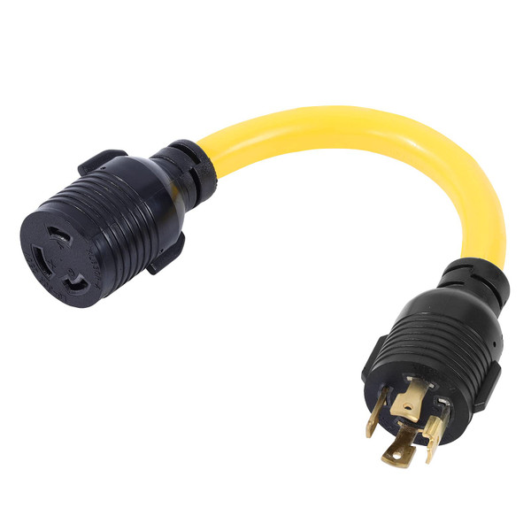 ONETAK NEMA L14-30P to L6-30R ETL Listed 240V 30 Amp Twist Lock 4 Prong Male Plug to Twist Lock 3 Prong Female Outlet Receptacle Generator Welder Dryer Power Cord Adapter