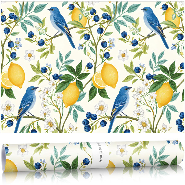 Gersoniel 10 Sheets Drawer Liners for Dresser Scented Drawer Liners Non Adhesive Scented Paper for Fragrant Home Shelf Closet(Lemon Scent,Lemon Pattern)