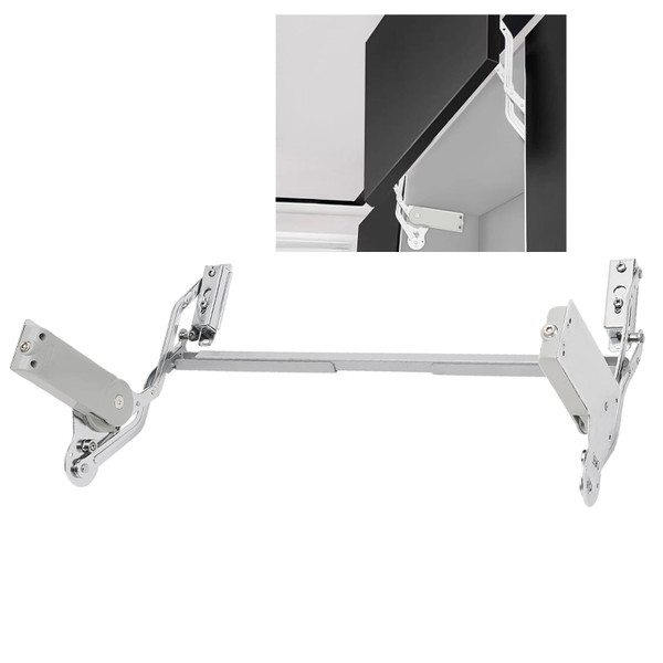 Adjustable Hydraulic Buffer Cabinet Door Hinges, Vertical Swing Lift Up Mechanism for Kitchen Cabinets, 7.72-8.82lbs Capacity