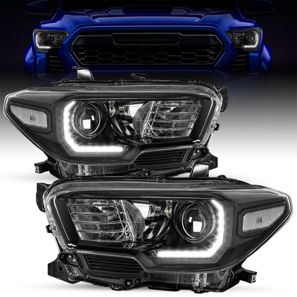 SOCKIR Headlight Assembly Fit for 2016-2022 Toyota Tacoma w/LED DRL, 2016 2017 2018 2019 2020 2021 2022 For Toyota Tacoma Headlights Driver and Passenger Side
