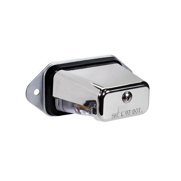 TRUE MODS Chrome Boat Trailer LED License Plate Light [Surface Mount] [DOT FMVSS 108] [SAE L] [Waterproof] [12V DC] Universal Submersible Tag Lamp for Auto Work Utility Flatbed Dump Box Semi Truck RV