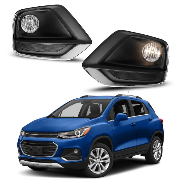 Nixon Offroad Fog Lights for Chevy Trax 2017-2022 Fog Lamp Set Driving Fog Light Assembly Replacement 1Pair (Clear Lens)