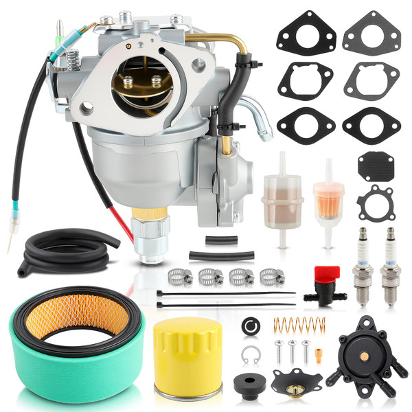 GoaMotors 24 853 169-S Carburetor Air Oil Filter Fuel Pump Lawn Mower Tune up Kit for Kohler CV730 CV730S CV740 CV740S 25 HP 27 HP Engine # 4853102-S 24-853-102-S 24 393 04-S 24 853169S W/​gasket
