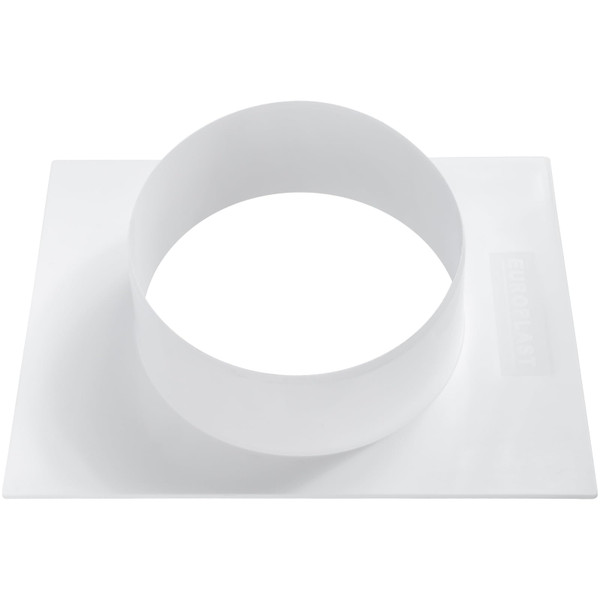 Vent Systems 6" Inch White Plastic Duct Connector Male-Fit Flange - Straight Ventilation Pipe Adapter for HVAC Cooling and Heating Pipes in Bathroom, Kitchen - Easy to Install for Indoor and Outdoor