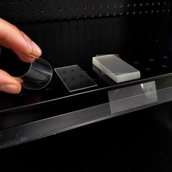 500 Clear Plastic Tags, 3" x 1.25" Inch Shelving Insert Tag, Removeable Transparent Retail Price Label Holders for Gondola Shelf Channels or Data Ticket Channels