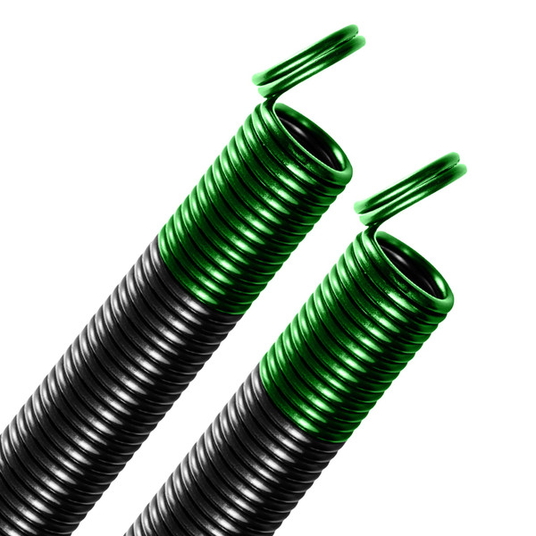 Easy Fix Hardware 120 lb. Heavy-Duty Double-Looped Garage Door Extension Spring (2-Pack) - Green | Springs for Overhead Garage Door Hardware Repair | Minimum 30,000 Cycles for 7' Feet Garage Door Door