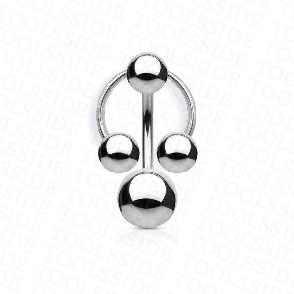 TOOLSSIDE Jewelry for Special Moments with 4 Balls - Piercing Jewelry for Women - Belly Button Ring 14 gauge, Stainless Steel Belly Button Rings, Navel Rings for Women TOOLSSIDE Jewelry for Special Moments with 4 Balls - Piercing Jewelry for Women - Belly Button Ring 14 gauge, Stainless Steel Belly Button Rings, Navel Rings for Women